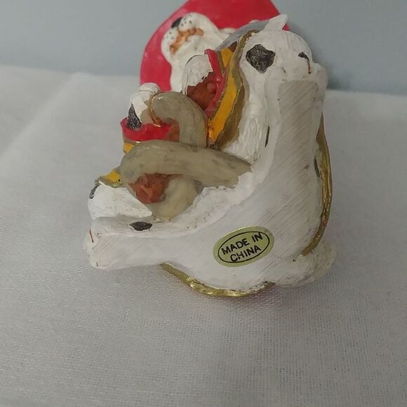 Small Firehouse Dalmation Figurine Whimsical Firefighter Decor - Picture 6 of 8